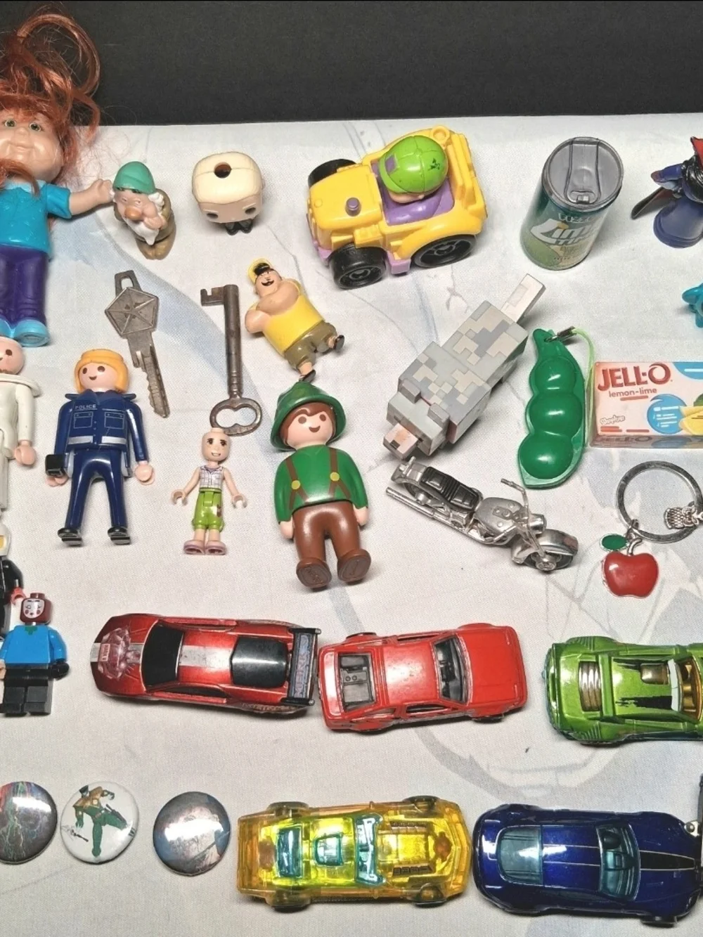 Toy Junk Drawer Lot : lego mini figs hot wheels toy trinkets and More